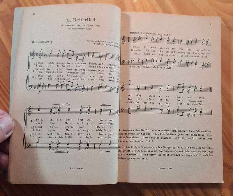 Chorliederbuch für die Deutsche Wehrmacht SONGBOOK Original Third Reich collectible