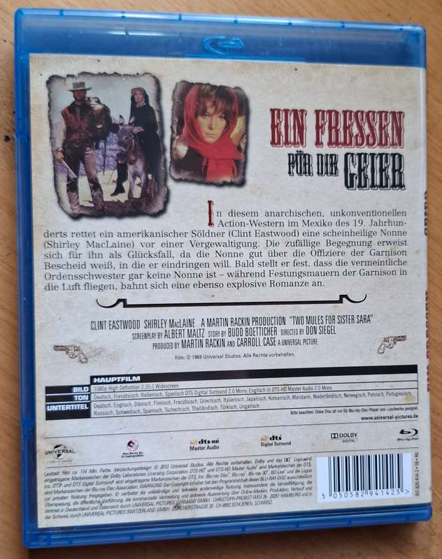 TWO MULES FOR SISTER SARA - spagetti western on original Blu-Ray (Clint Eastwood)