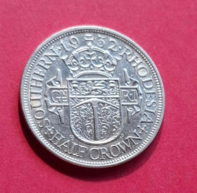 Half Crown 1932 SOUTHERN RHODESIA - numismatic collectible in silver