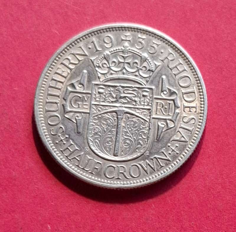 Half Crown 1935 SOUTHERN RHODESIA - numismatic collectible in silver