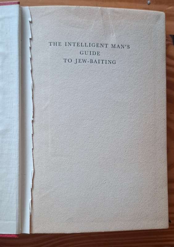 THE INTELLIGENT MAN'S GUIDE TO JEW-BAITING [1935]