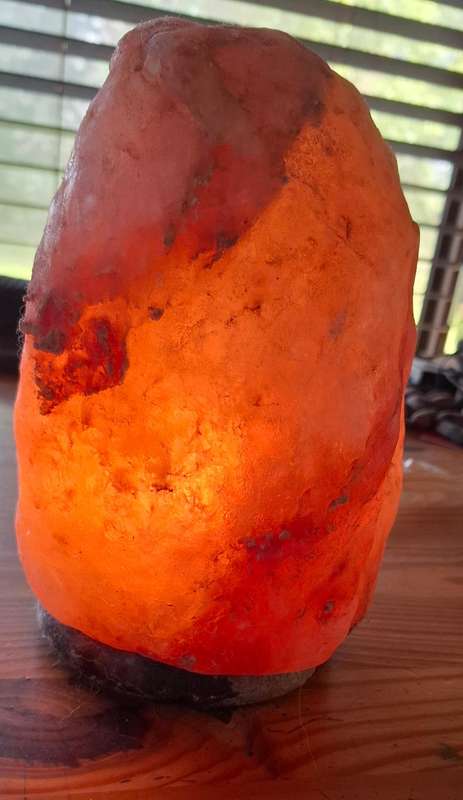 Natura Light Crystal Salt Lamp, ca. 5kg, 23 cm, Orange Light, Made in Germany