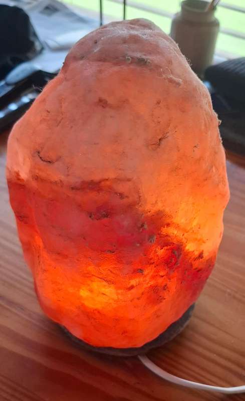 Natura Light Crystal Salt Lamp, ca. 5kg, 23 cm, Orange Light, Made in Germany