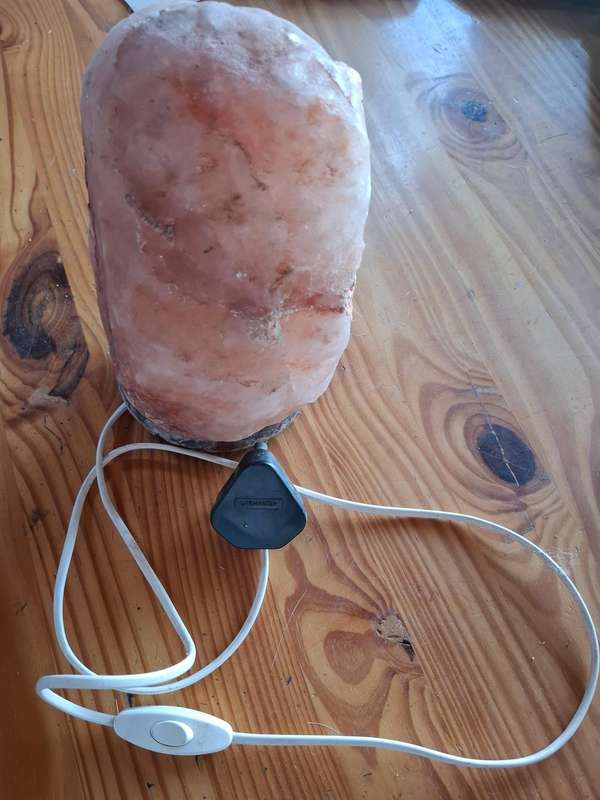 Natura Light Crystal Salt Lamp, ca. 5kg, 23 cm, Orange Light, Made in Germany