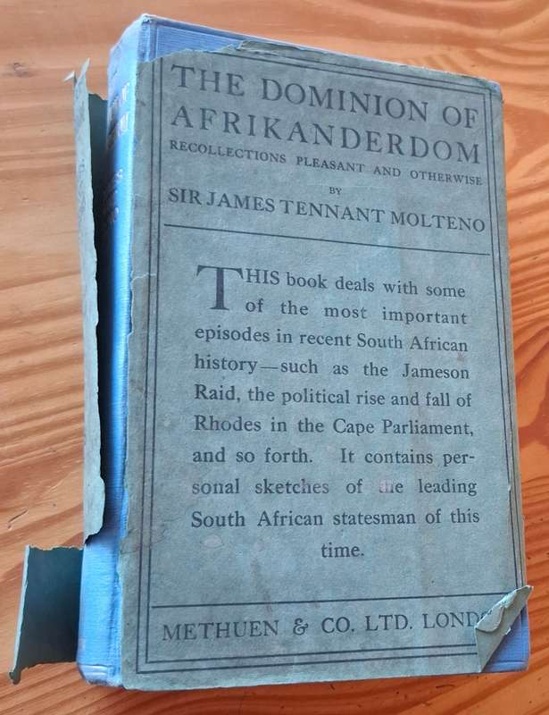 THE DOMINION OF AFRIKANDERDOM [first edition 1923], signed by Elizabeth Molteno