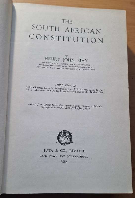 THE SOUTH AFRICAN CONSTITUTION [1955]