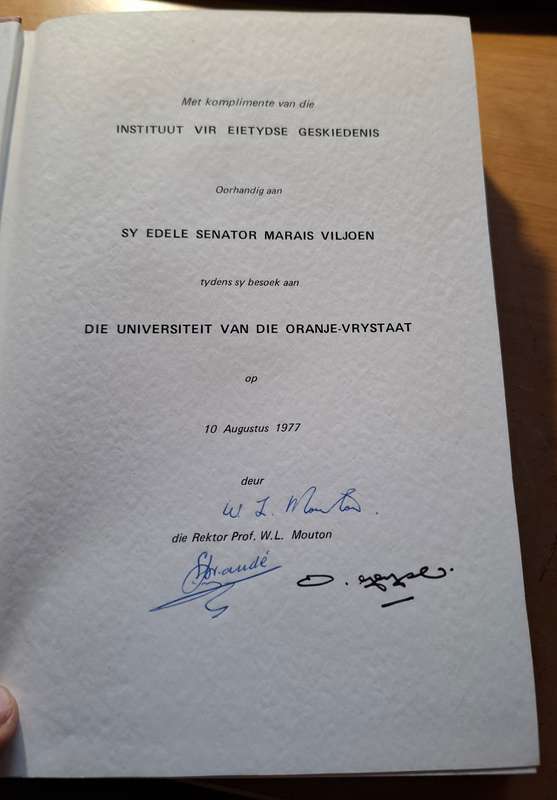 GEREDIGEERDE TOESPRAKE (1) / SELECT SPEECHES (2) by Prime Minister B.J. VORSTER, **signed**