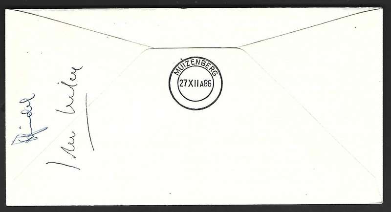 RSA FDC - 75st Anniversary of first SA Aerial post -Variety- Signed .