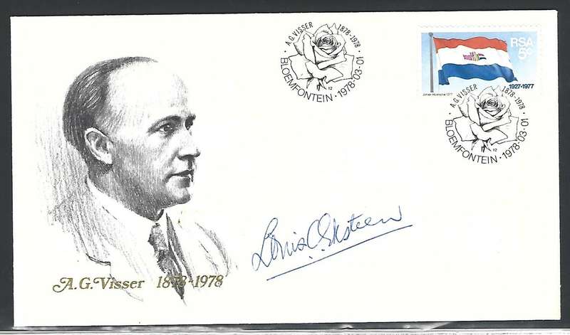RSA- FDC- Variety- Signed by Afrikaans  poet- Louis Eksteen