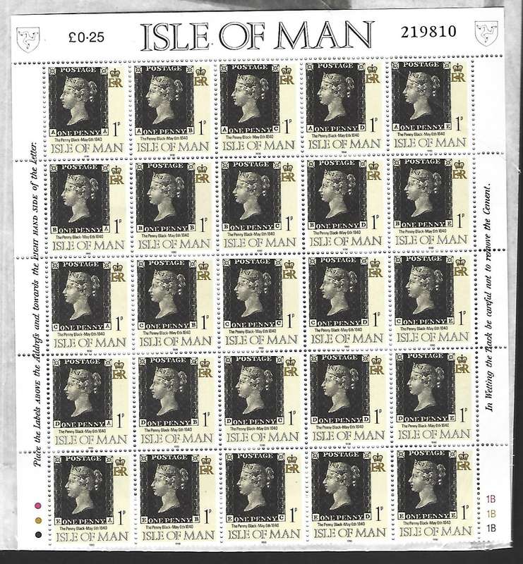 Isle Of Man - **Mint block of stamps