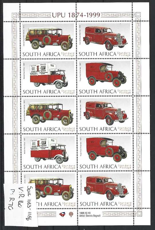 RSA - Full **Mint Sheet - SACC 1183-1186 - UPU