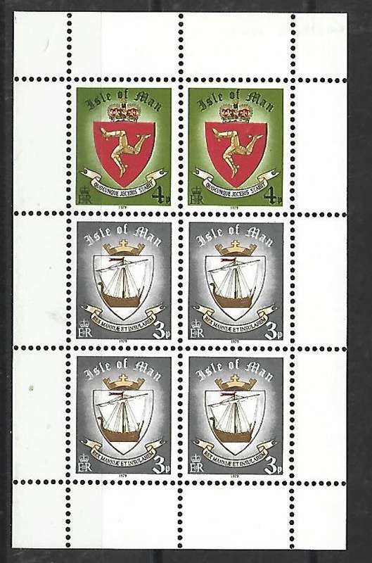 Isle of Man - Sg 150a - 1979 booklet pane of stamps