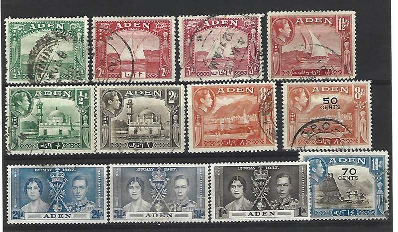 Aden - Set of used stamps