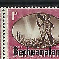 Bechuanaland- SACC 124a - Victory stamps -Variety - "Barbed Wire"