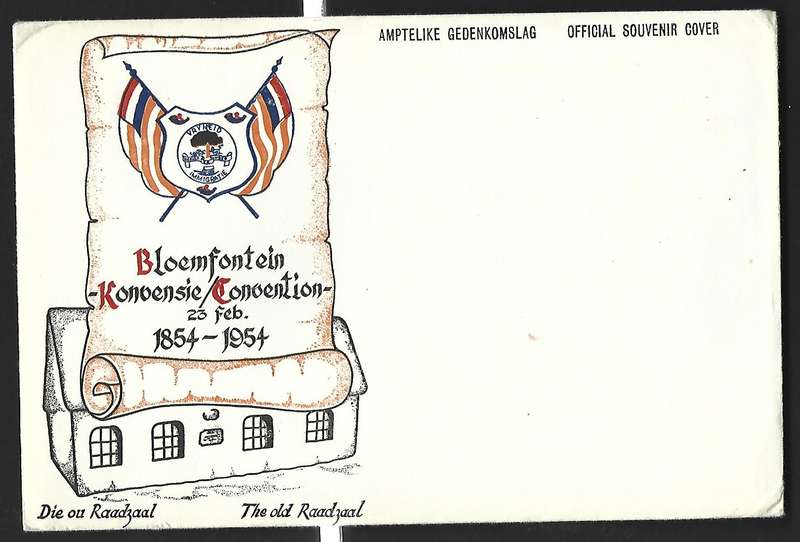 Union of SA -FDC-Centenary of OVS-  Un-serviced cover
