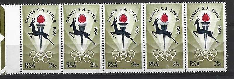 RSA- SACC 283 - SA Games -Variety - Spot left of 2 1/2c