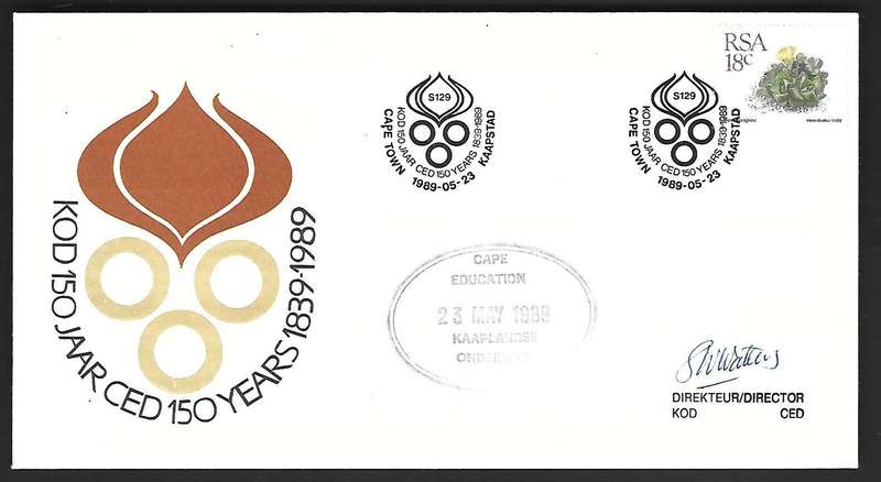 RSA FDC - Cape Education -Variety- Signed by Director of CED