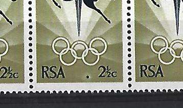 RSA- SACC 283 - SA Games -Variety - Spot left of 2 1/2c