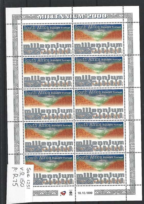 RSA - Full **Mint Sheet - SACC 1251 - Millennium 2000