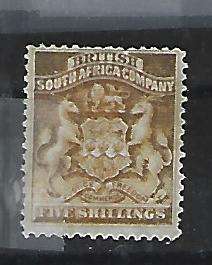 B.S.A.C. SACC 8 - Five Shillings - Hinged/Washed