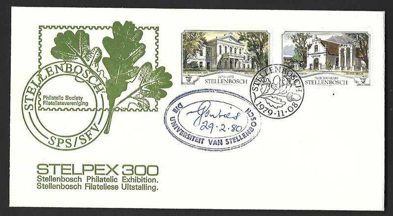RSA FDC - Stelpex 300 Stellenbosch - variety- signed