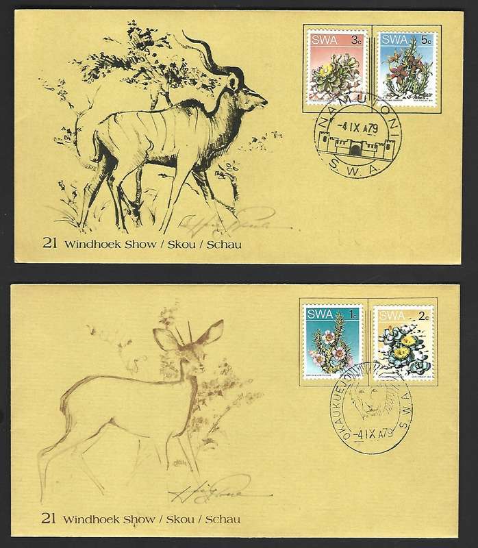 SWA FDC - Windhoek Show -Variety- Signed by cover artist.