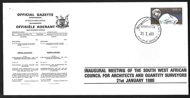 SWA - FDC - Inaugural meeting of the SWA council for Architects and quantity surveyors.