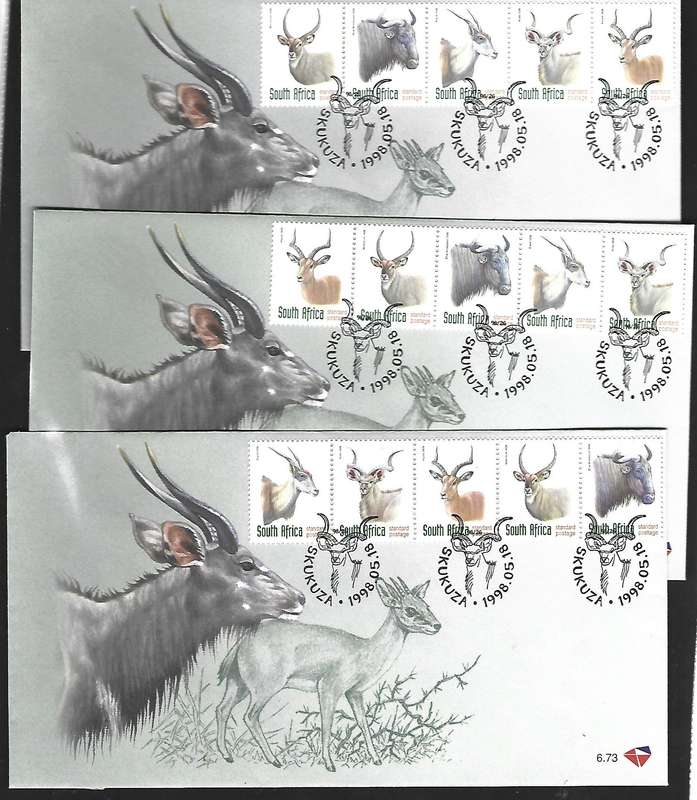 RSA - FDC 6.73 - Additional values to 6th series- Variety - different sequence of stamps - 3x incl