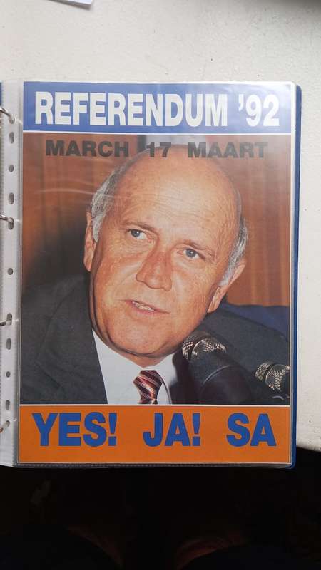 Stamp collection on former President  F.W.de Klerk - lots of signatures.
