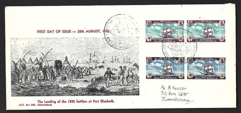 RSA - FDC - Landing of the 1820 Settlers at Port Elizabeth