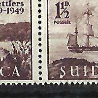 Union of SA- SACC 126 - Natal Settlers- Variety - Pennant flow on "S"