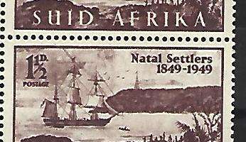 Union of SA- SACC 126b - Natal settlers - Variety - Mast extension.