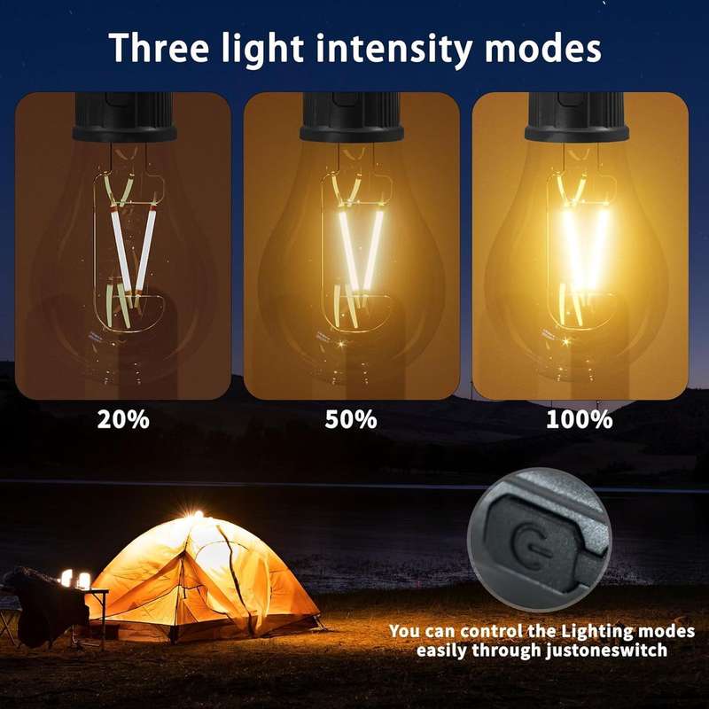 Camping light LED resistent with spring buckle pack of 4 - T02