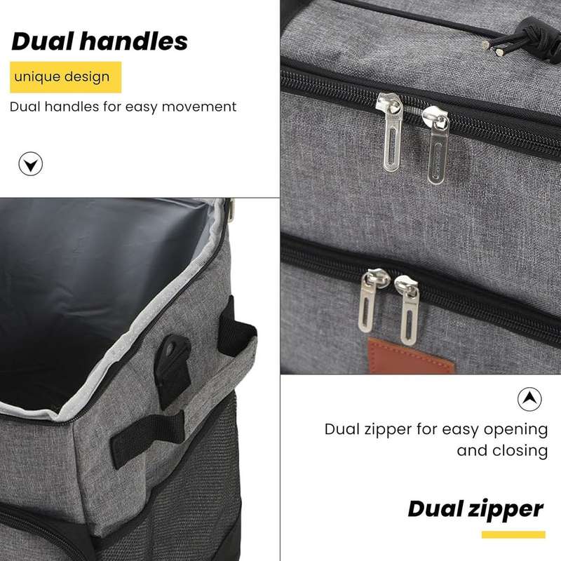 Rolling Cooler Bag, Rolling Insulated Cooler Large Capacity Bag