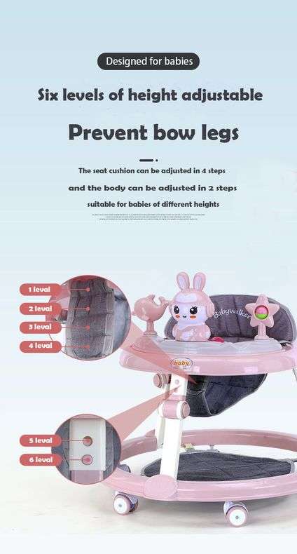 Multifunctional Baby Walker - Green Bunny