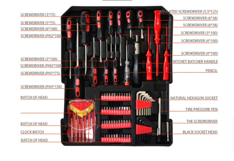 Ultimate 186-Piece Household Tool Kit in Durable Trolley Case
