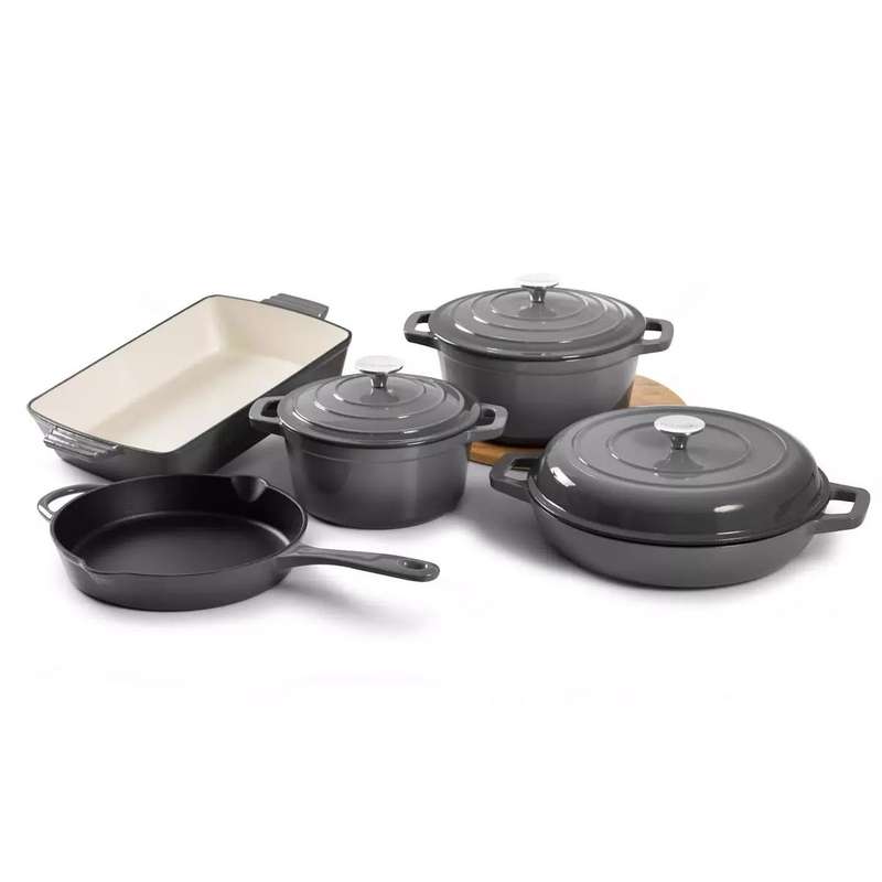 Durable Black Cast Iron Casserole Dish Set