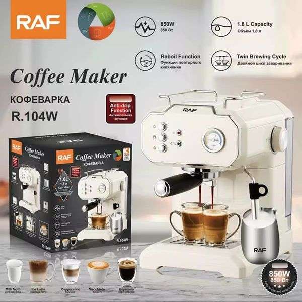 RAF 20 Bar Coffee Maker R.104W- White
