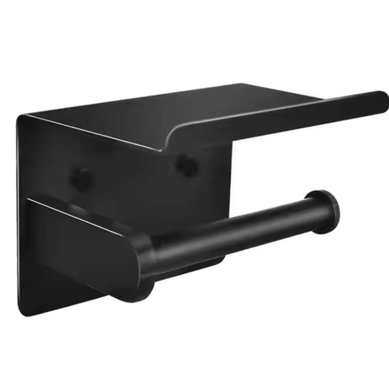 Wall-Mounted Toilet Paper Holder with Shelf