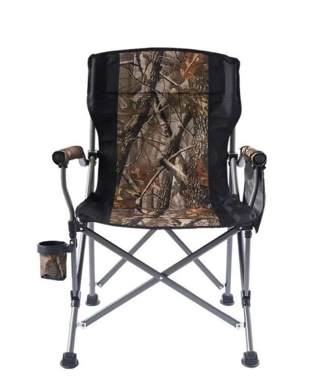 Foldable Portable Camping Chair With Cup Holder And Side Pocket
