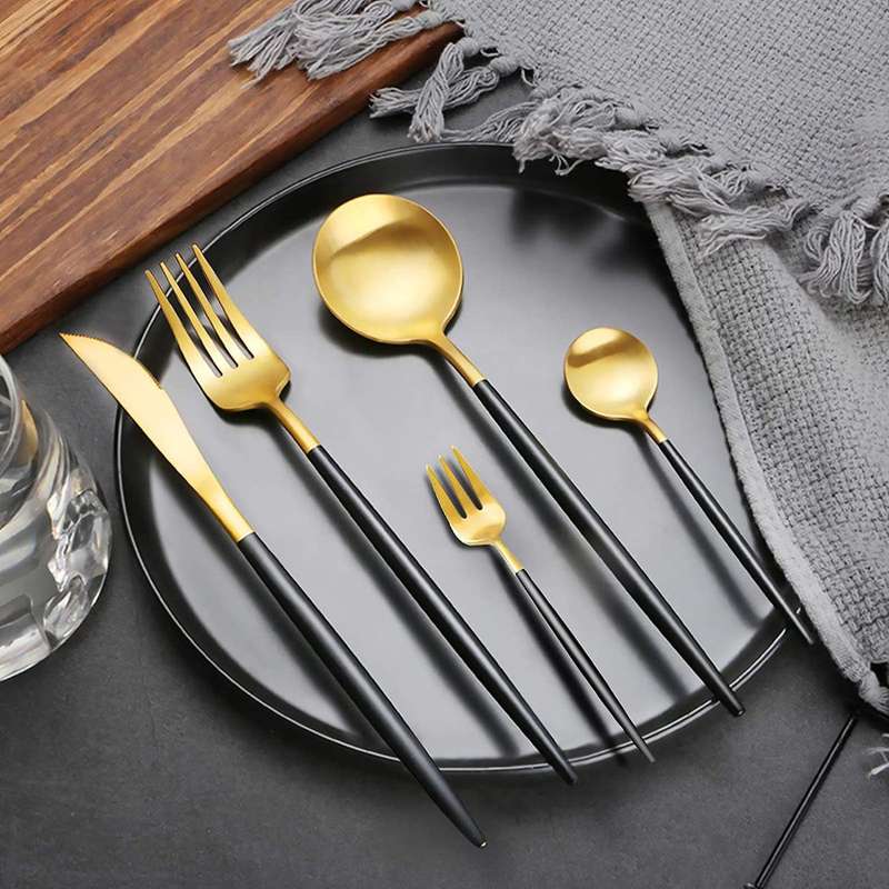 Luxury Dinner Cutlery Set -24 Piece Gold