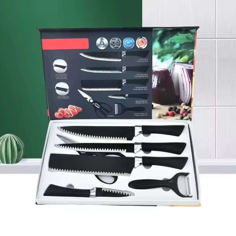 6-Piece Premium Knife Set with Non-Stick Coating