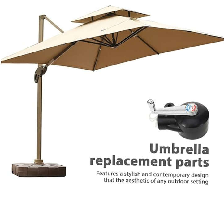 Dual Wind Vent Cantilever Patio Umbrella