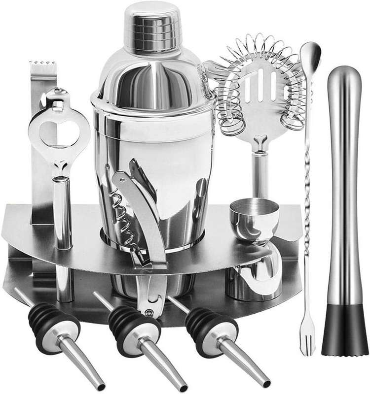 Silver Cocktail & BartenderTool Set, Cocktail Shakers