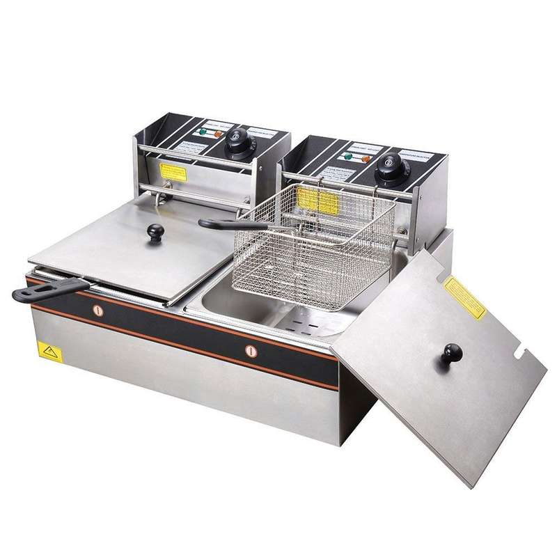 Electric Chips Fryer with Double Tank - 10L