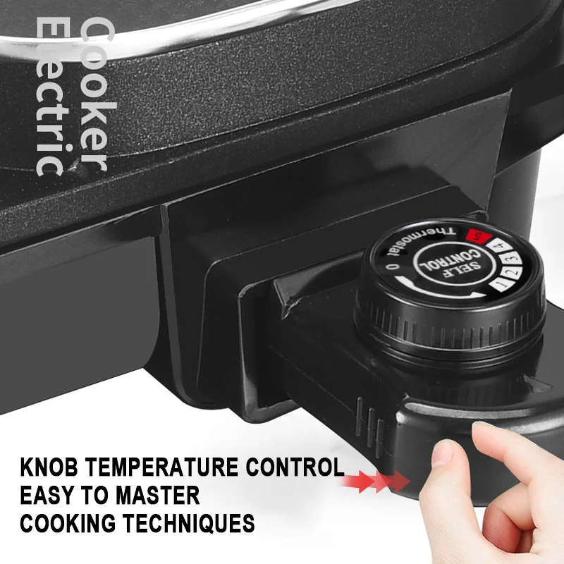 2-in-1 Electric Grill and Hot Pot (1350W, Non-Stick)