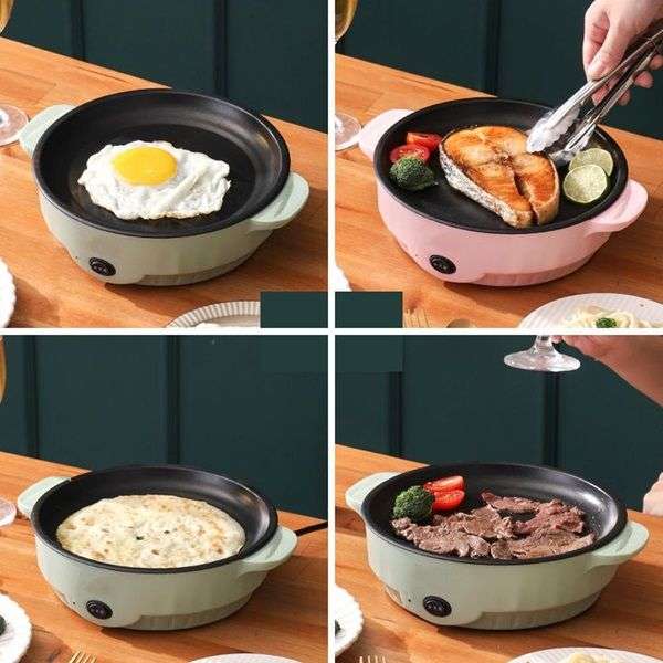 Yonsa Electric Non-Stick Grill Pan Durable Frying Pan - Green