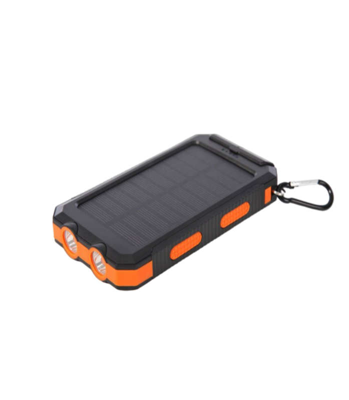 Solar Charger Power Bank Portable Phone Charger & LED Flashlight - AT-77