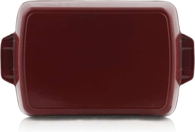 Cast Iron Rectangular Casserole Dish - Red