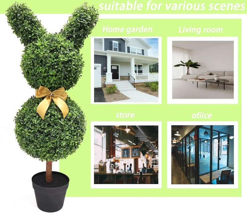 Boxwood Artificial Bunny Tree